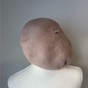 FRAAS Taupe Wool Blend Beret | Classic Style | 10.5”